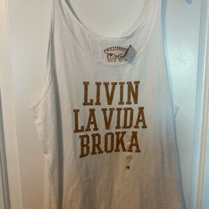 Buckle White Tee with Gold Print